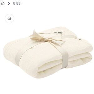 Set of 2 BIBS Organic Cotton Muslin Swaddle Blankets - Ivory